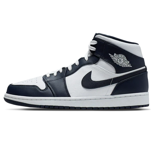 Air Jordan 1 Mid 'White Metallic Gold Obsidian'